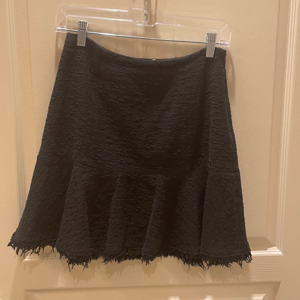 Rebecca Taylor black tweed mini skirt
